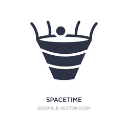 spacetime curvature icon on white background vector