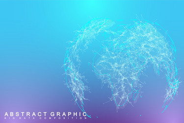 big data complex world globe graphic abstract vector image