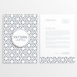 abstract pattern shape letterhead template vector image