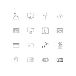 electrical linear thin icons set outlined simple vector image
