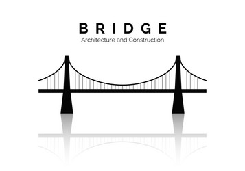 Modern Bridge Icon - Architecture vector image