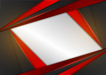 red and black color geometric abstract background vector image