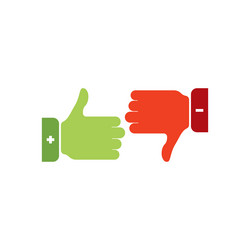 Thumbs up down Royalty Free Vector Image - VectorStock