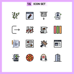 Universal icon symbols group 16 modern flat vector