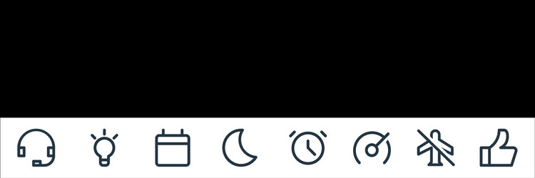 user interface line icons linear set quality vector image