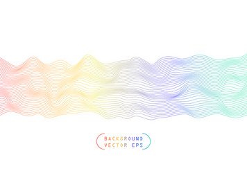 abstract wavy horizontal volume convex lines vector image