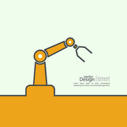 automated robot arm vector image