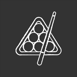 Billiards chalk white icon on black background vector