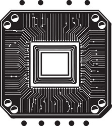 binaryburst symbolic chip design circuitcraft vector image