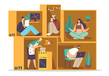 Confined Spaces: Introversion & Isolation vector