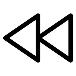 fast rewind icon control media buttons vector image