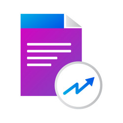 File icon with progress chart gradient vector