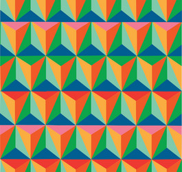Retro Geometric Seamless Pattern vector image