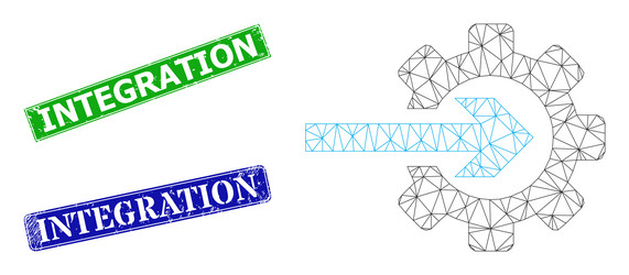 Rubber integration imprints and polygonal mesh vector
