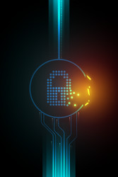 weakness digital data security system concept vector image
