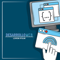 web development digital software computer internet vector image