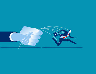 business being pulled by strings concept vector image