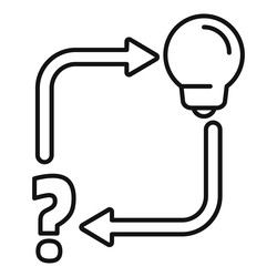 circular process transforming question mark vector image