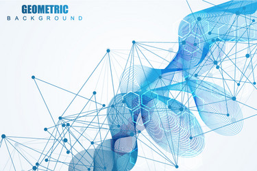 geometric abstract background with connected line vector