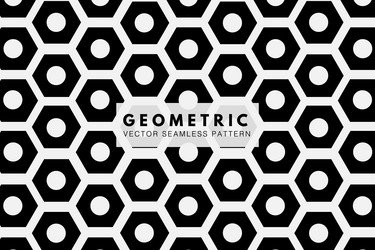 hexagon polygon shape with circle seamless pattern vector image