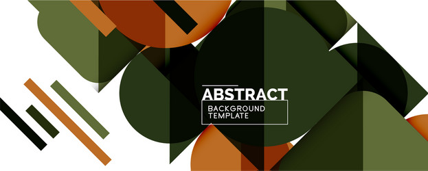 simple circles and triangles abstract background vector image