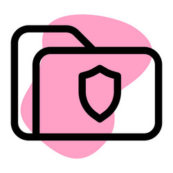 use password to encrypt data in the folder vector image