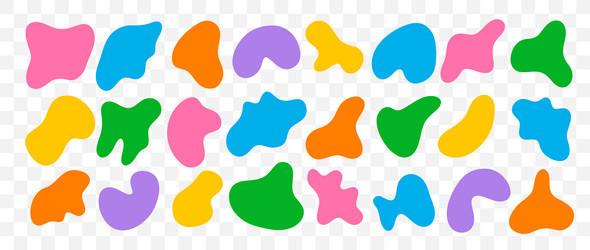 freeform set abstract irregular random blobs vector image