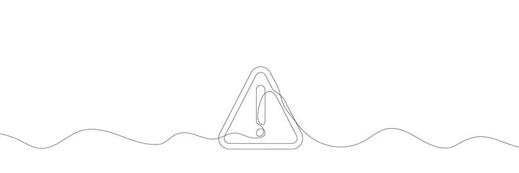 one continuous line drawing of exclamation mark vector image