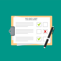 white checklist questionnaire paper square box vector image