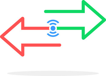 Wireless Data Transfer Arrows vector image