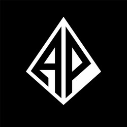 ap logo letters monogram with prisma shape design vector image