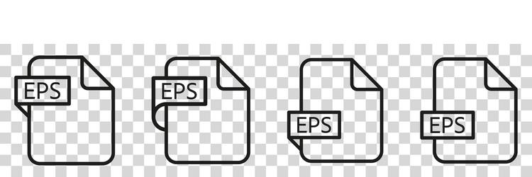 eps file format document type colored icon vector image