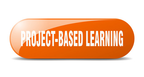 project-based learning button sticker banner vector image