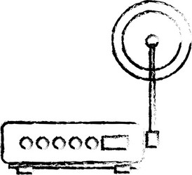 Router modem hardware connection communication vector