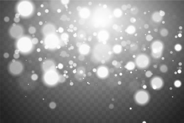 shining bokeh isolated on transparent background vector image
