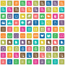 Document 100 icons universal set for web and ui vector