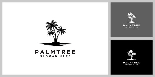 palm tree logo design template Vector Image