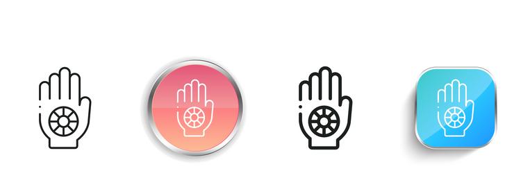 buddhism icon thin linear regular and button vector image