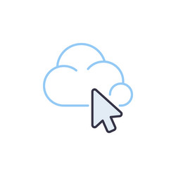 cloud with mouse pointer concept creative vector