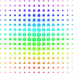 lock shape halftone spectrum grid vector image