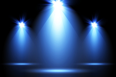 Spotlights scene light effects glow Royalty Free Vector