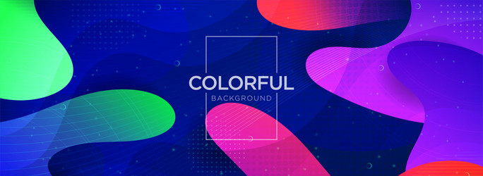 abstract colorful fluid with dynamic shape vector image