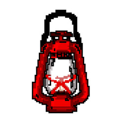 ancient kerosene lamp game pixel art vector