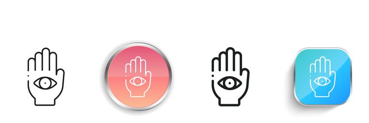 buddhism icon thin linear regular and button vector image
