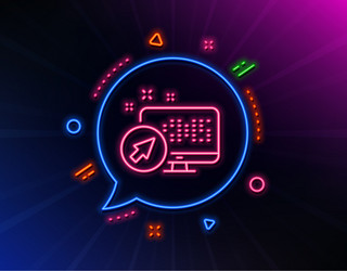 computer line icon web system sign monitor vector image