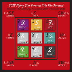 flying star forecast 2017 vector