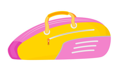 gym bag semi flat color object vector