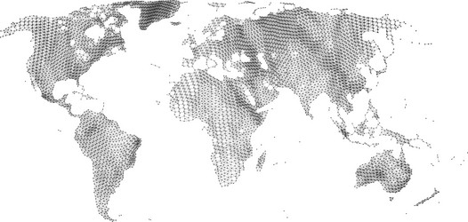 Map of the world global network mesh Royalty Free Vector