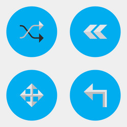 set of simple indicator icons vector