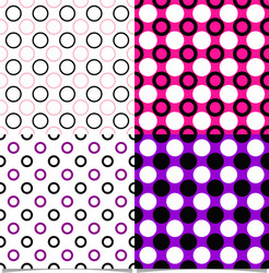 simple seamless circle pattern background set vector image